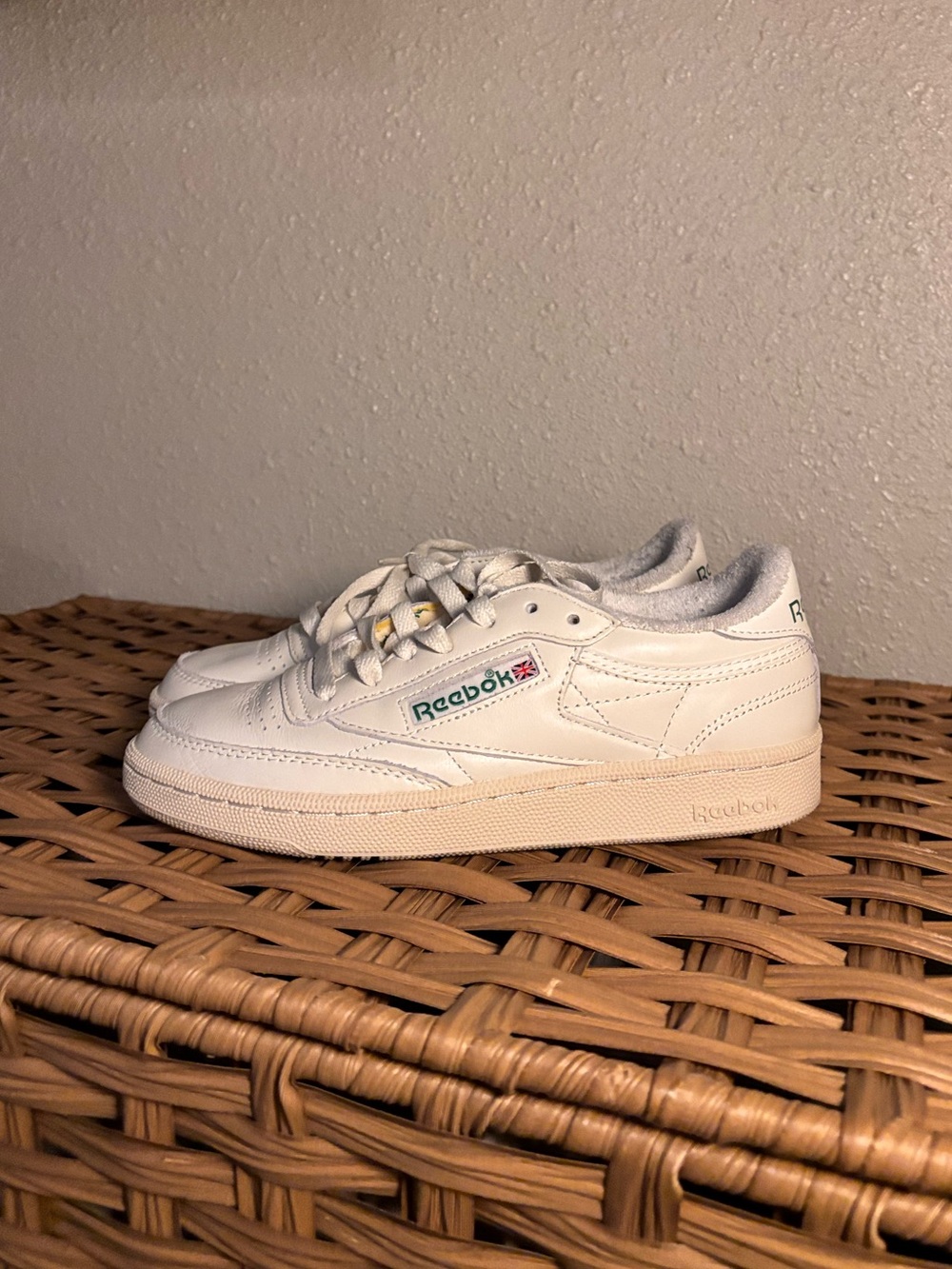 Reebok Women’s Leather Sneakers — Beige/Cream